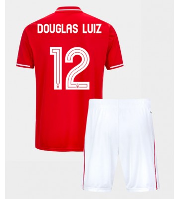 Nottingham Forest Douglas Luiz #12 Hjemmebanetrøje Børn 2025-26 Kortærmet (+ Korte bukser)